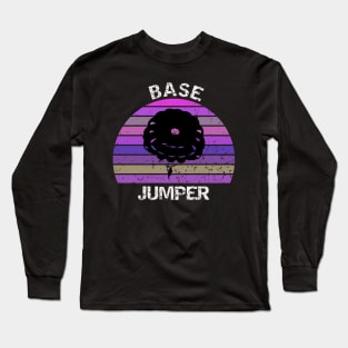 Base Jumper - retro sunset design Long Sleeve T-Shirt